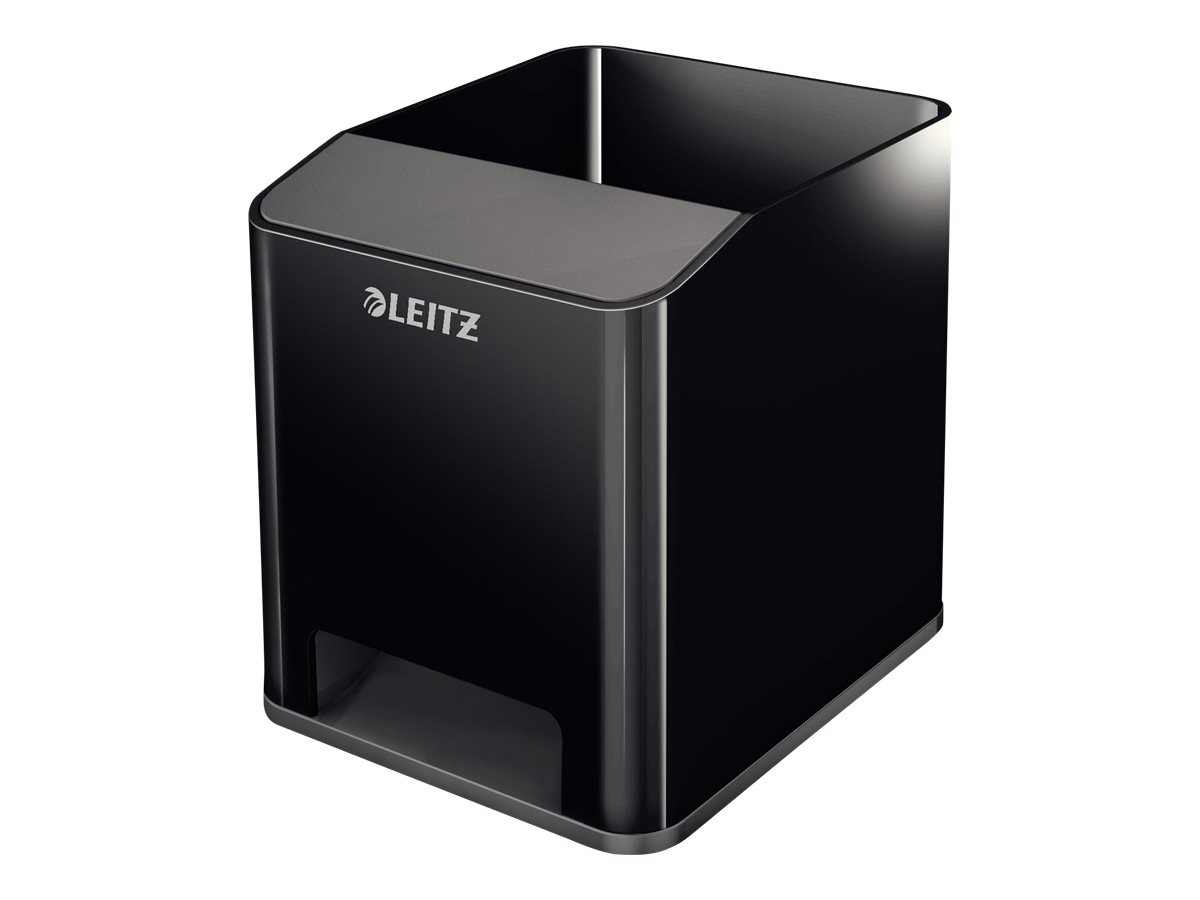 LEITZ Stiftehalter Duo Colour schwarz/grau Polystyrol 2 Faecher 9,0 x 10,1 x 10,0 cm