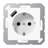 Jung Steckdose SCHUKO A1520-18AWW mit USB Typ A Jung Steckdose SCHUKO A1520-18AWW mit USB Typ A