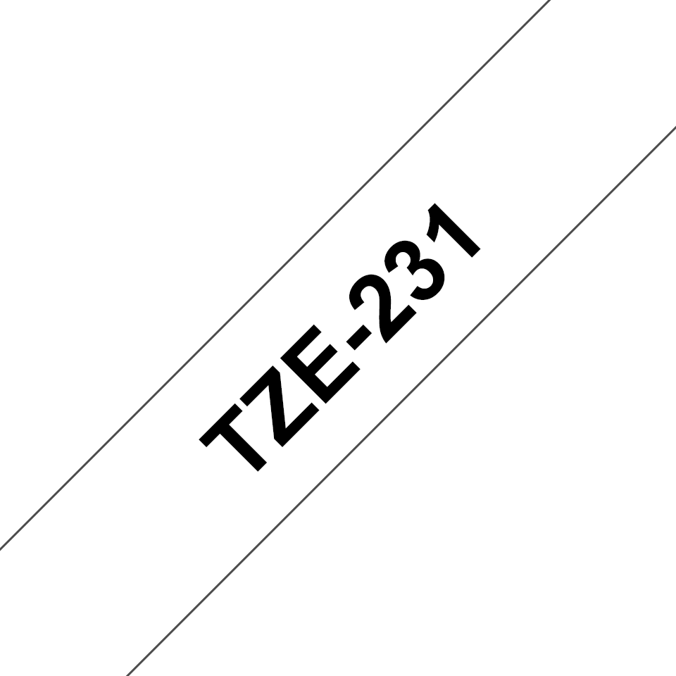 TZE231 BROTHER PT Schriftband 12mm weiss