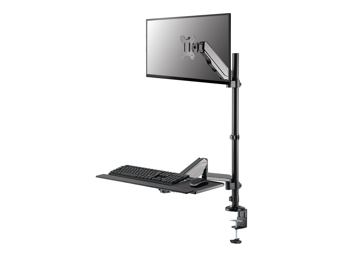 NEOMOUNTS desk mounted sit-stand workstation Screen Keyboard & Mouse NEOMOUNTS desk mounted sit-stand workstation Screen Keyboard & Mouse