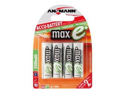 4 ANSMANN Akkus Mignon AA 2.400 mAh