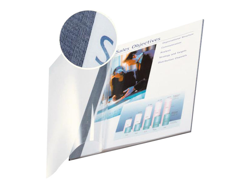 LEITZ Buchbindemappen blau Softcover fÃ¼r 15 - 35 Blatt DIN A4, 10 St.