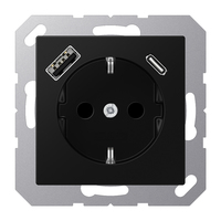 Jung Steckdose SCHUKO A1520-15CASWM m.USB Typ AC Jung Steckdose SCHUKO A1520-15CASWM m.USB Typ AC