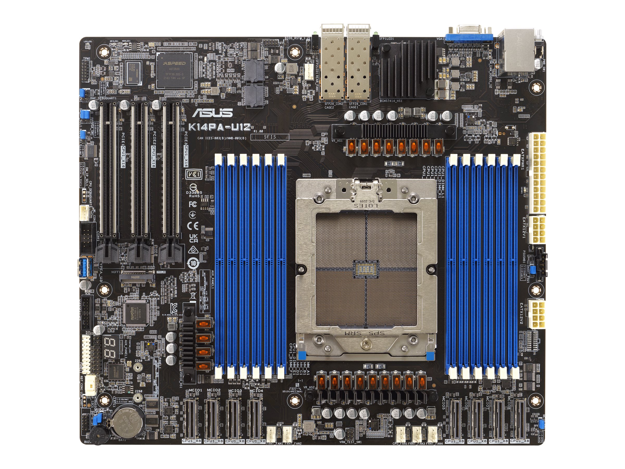 ASUS K14PA-U12/ASMB11 SP5 ATX Server MB 12xDDR5 ASUS K14PA-U12/ASMB11 SP5 ATX Server MB 12xDDR5