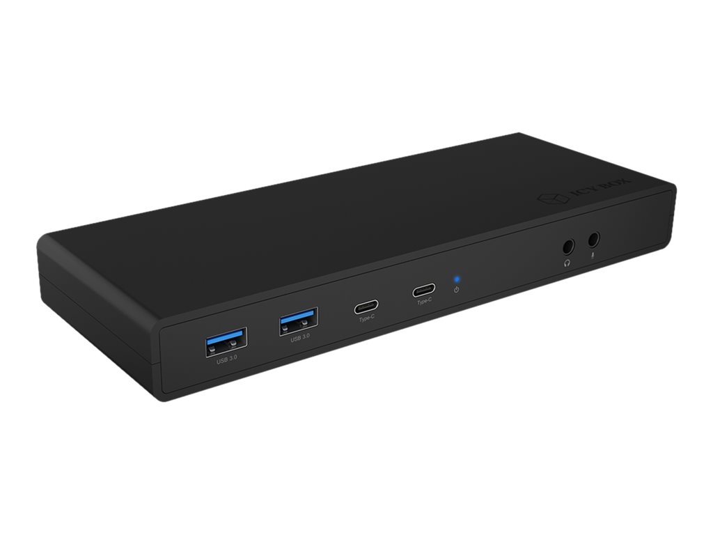 ICY BOX IB-DK2245AC USB Type-C DockingStation mit zwei Videoschnittstellen Anschluss an einem USB Type-C Host Computer mit PD 65W