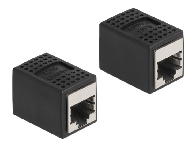 Delock Adapter RJ45 Buchse zu RJ45 Buchse Cat.6A schwarz Delock Adapter RJ45 Buchse zu RJ45 Buchse Cat.6A schwarz