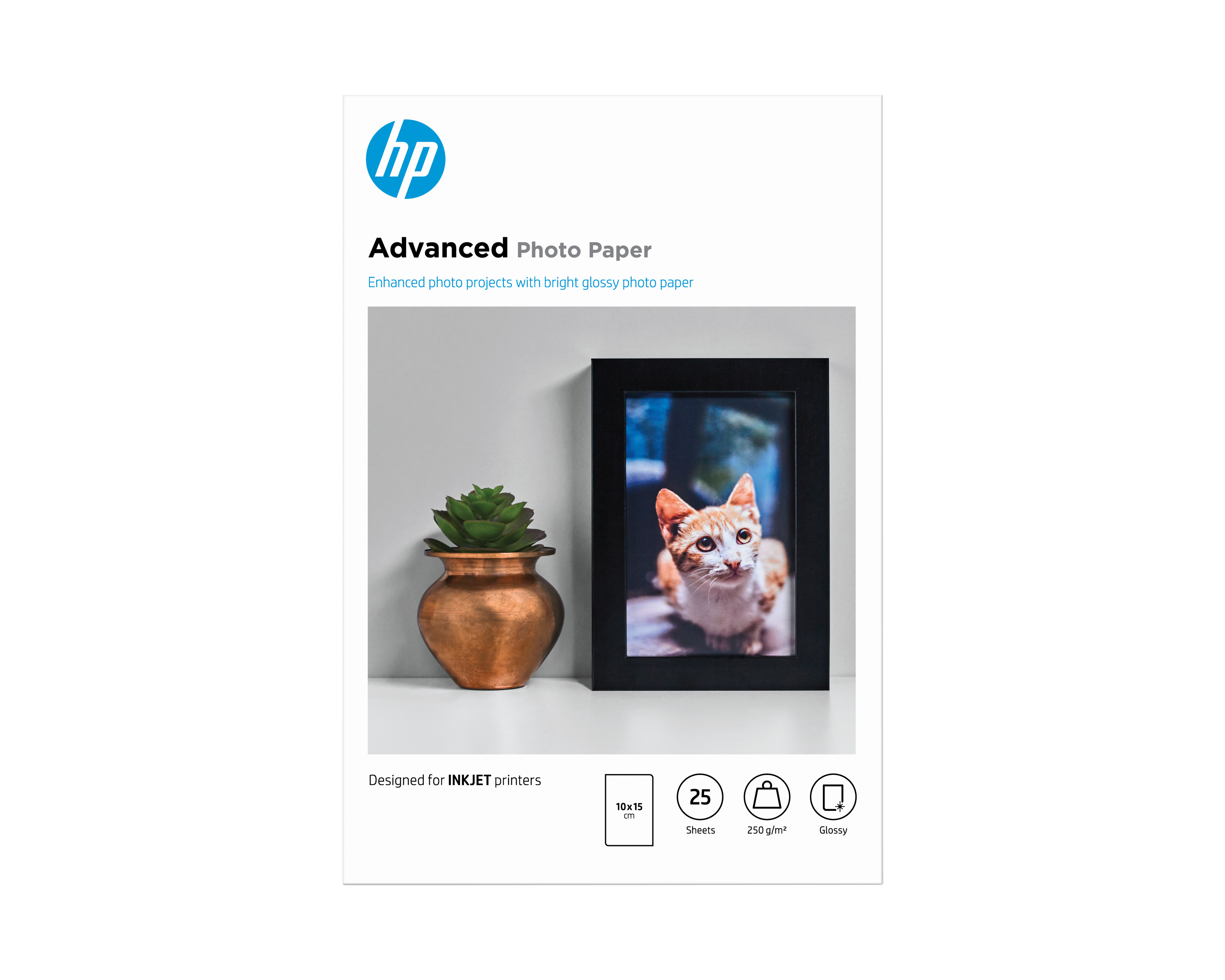 HP original Q8691A Advanced glossy photo paper Ink cartridge 250gm2 100x150mm 25 sheets 1pack borderless