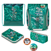 herlitz Schulranzen-Set FiloLight Plus Heavy Metal Kunstfaser gruen herlitz Schulranzen-Set FiloLight Plus Heavy Metal Kunstfaser gruen