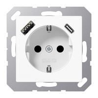 Jung Steckdose SCHUKO A1520-15CAWW m.USB Typ AC Jung Steckdose SCHUKO A1520-15CAWW m.USB Typ AC