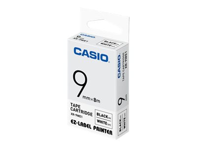 CASIO Schriftband XR-9WE XR-9WE1, 9 mm schwarz auf weiss CASIO Schriftband XR-9WE XR-9WE1, 9 mm schwarz auf weiss