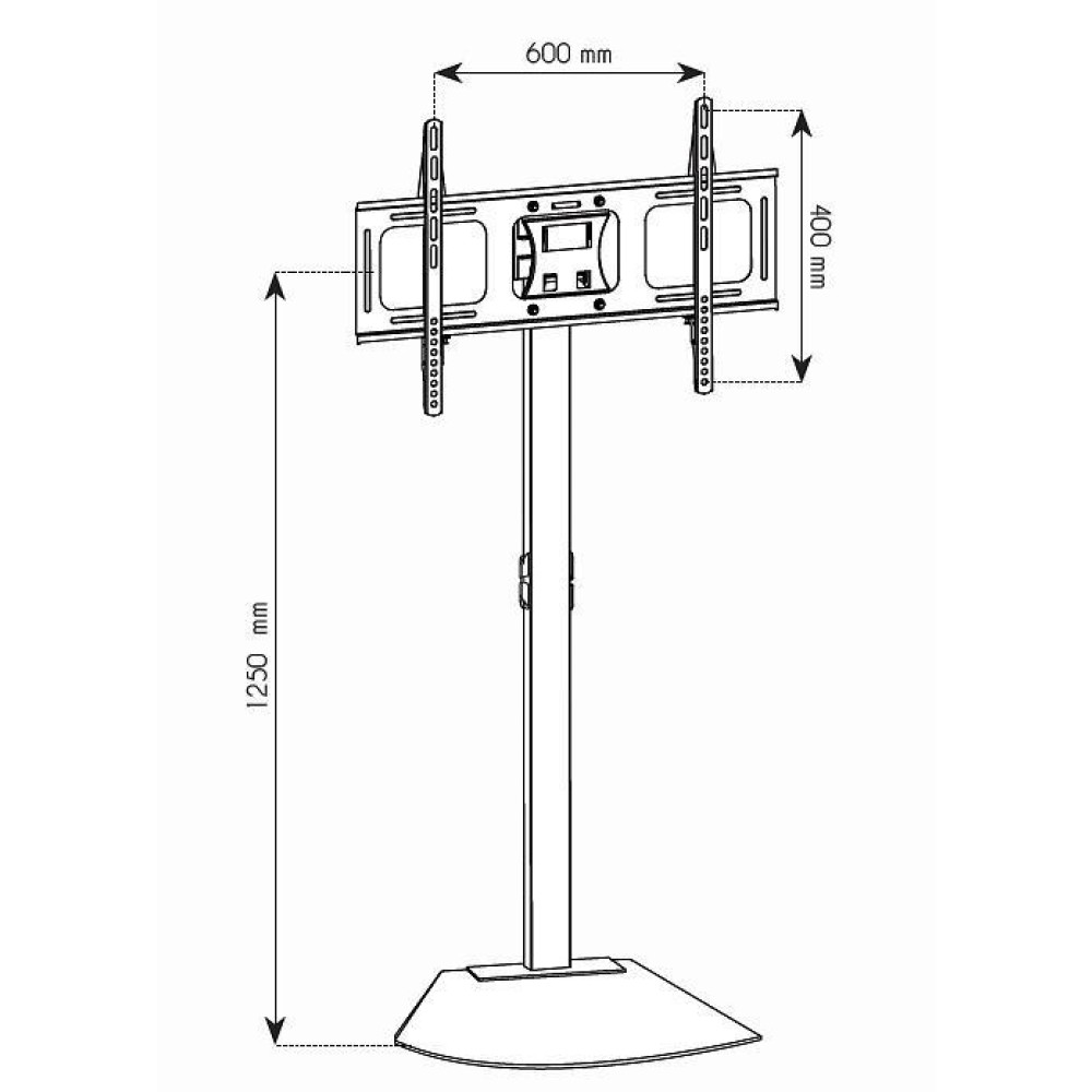 TECHLY Standhalterung fuer Displays Bildschirme LCD LED von 80 bis 178cm 3270Zoll fuer Ihre Ausstattung bis 45 KG VESA max 600X400