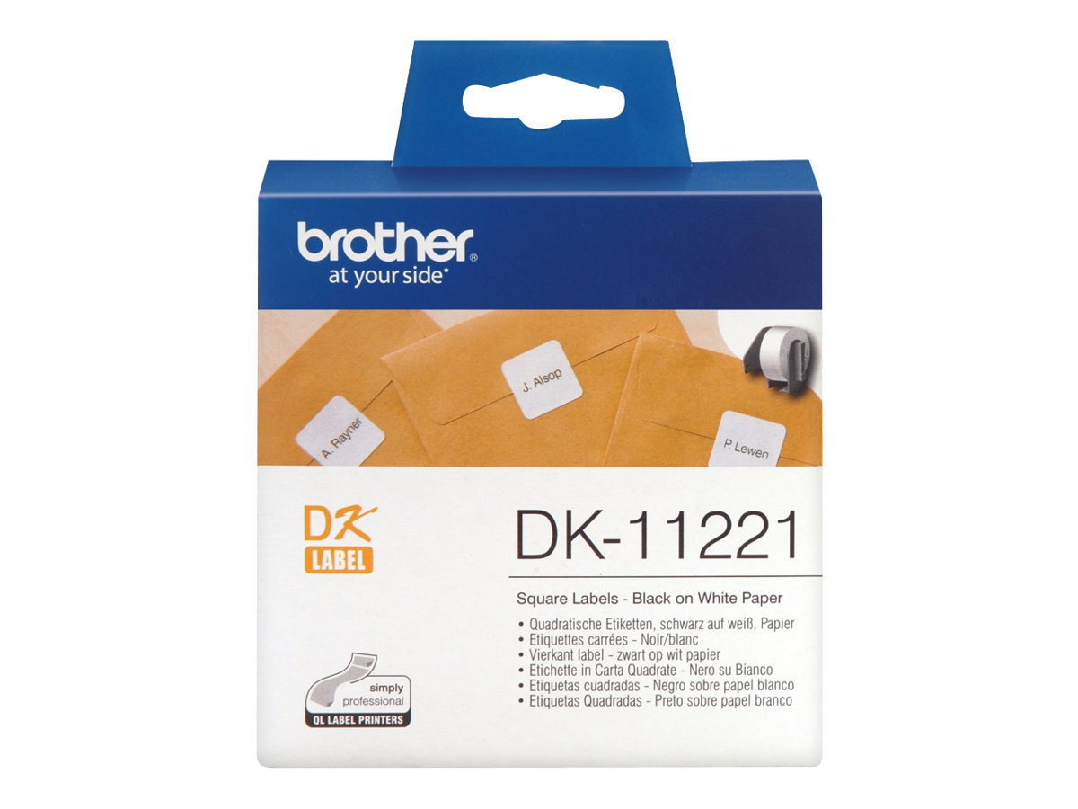 Quadratische Etiketten DK-11221 (1000 St.) weiss 23 x 23 mm Quadratische Etiketten DK-11221 (1000 St.) weiss 23 x 23 mm