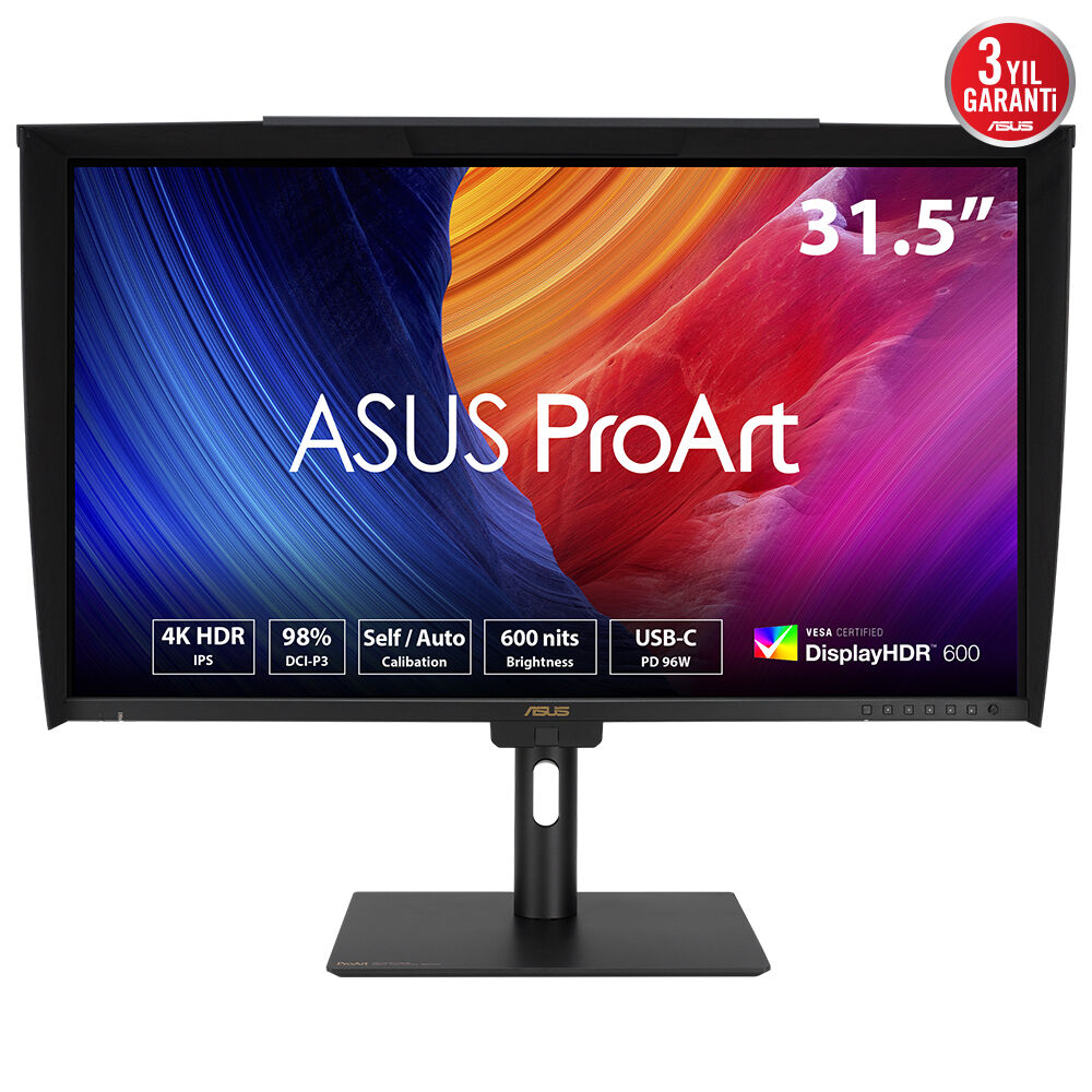 ASUS ProArt Display PA32UCE 80,01cm 31,5Zoll IPS WLED UHD 169 60Hz 600cdm2 5ms 2xHDMI 2xDP USB Hub 2xUSB 32 G1 TypeA USB 32