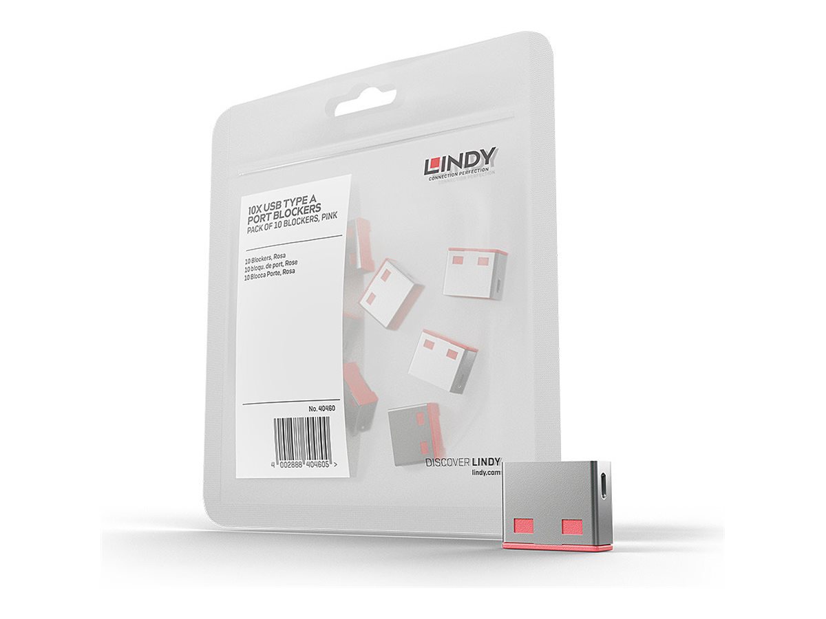 Lindy USB Port Blocker - USB-Portblocker - Rot (Packung mit 10)