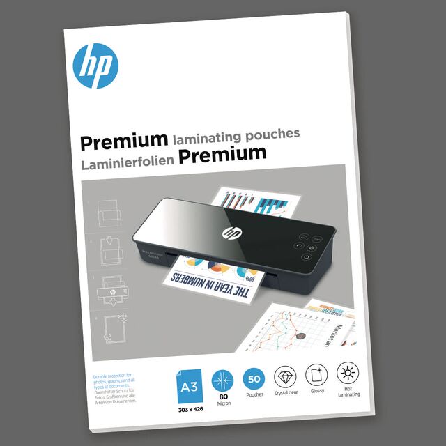 HP Premium Laminierfolien glänzend für A3 80 micron, 50 St