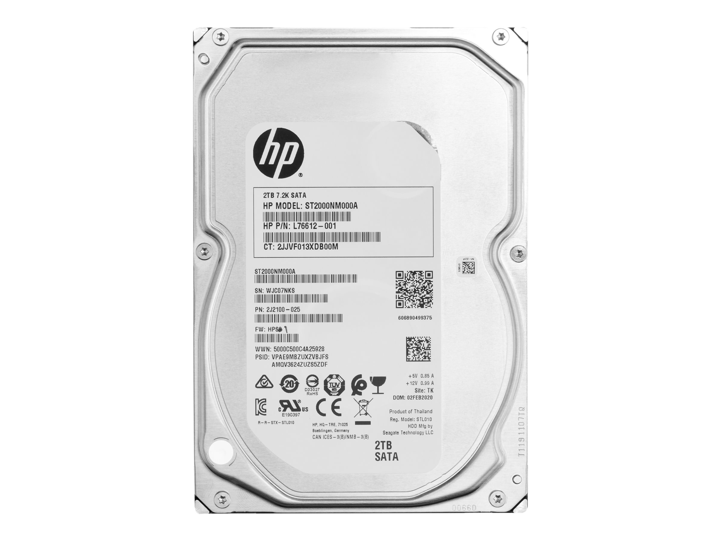 HP 2TB 7200RPM SATA 8,89cm 3,5Zoll Enterprise HP 2TB 7200RPM SATA 8,89cm 3,5Zoll Enterprise