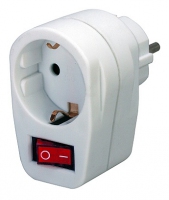 Brennenstuhl Steckdosen-Adapter mit Schalter, weiss Brennenstuhl Steckdosen-Adapter mit Schalter, weiss