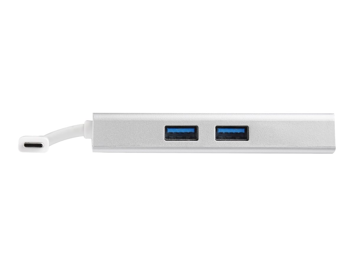 STARTECH.COM USB-C Multiport Adapter for Laptops - Power Delivery - 4K HDMI - GbE - USB 3.0 - Silver and White