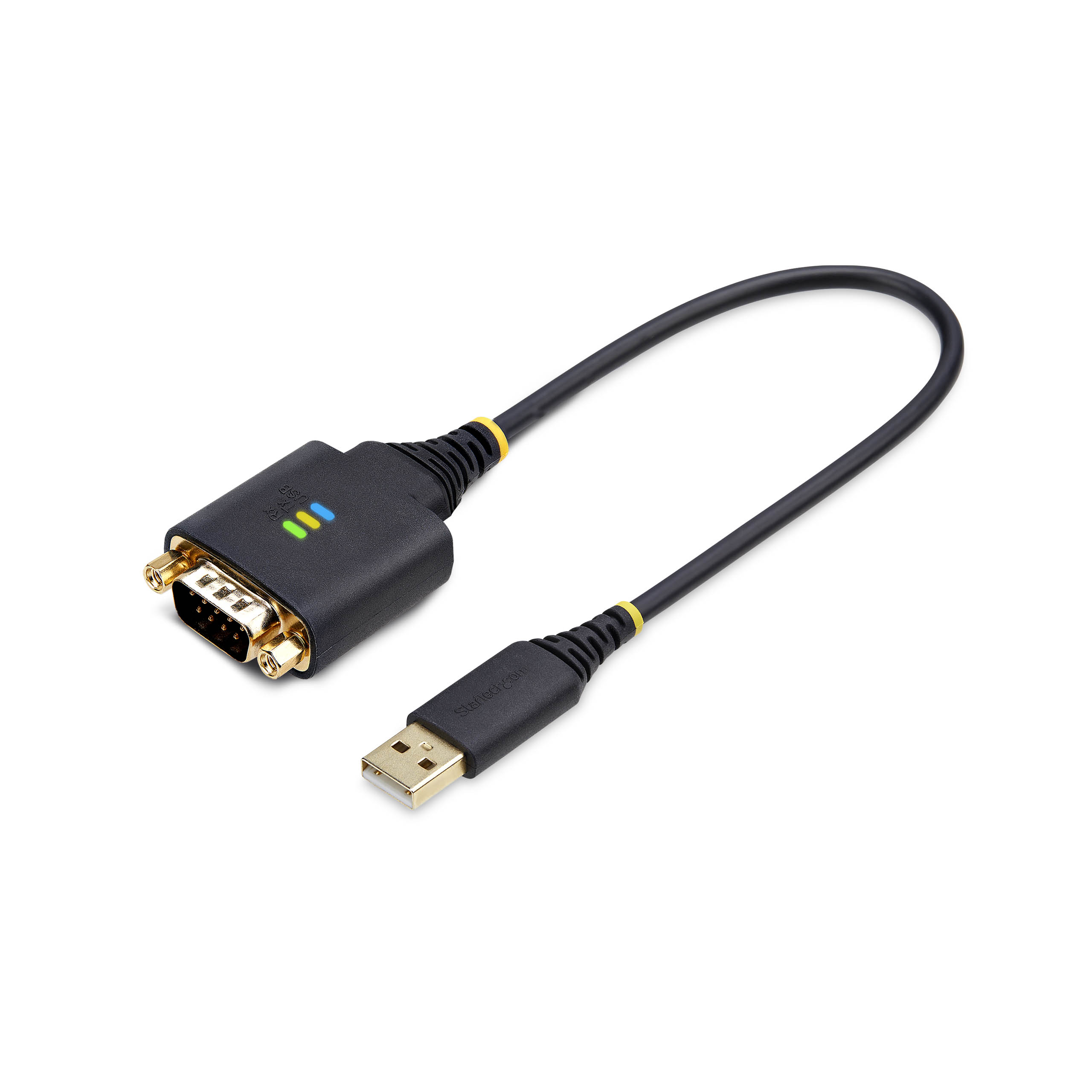 STARTECHCOM 30cm USB auf Seriell Adapter COMRetention FTDI USBA zu DB9 Kabel USB RS232 Wechselbare SchraubenMuttern