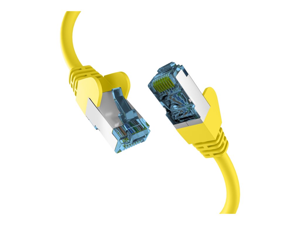 EFB Netzwerkkabel CAT6a SFTP PIMF mit CAT7 Rohkabel 10 Gigabit Ethernet Kupfer 0,15m gelb