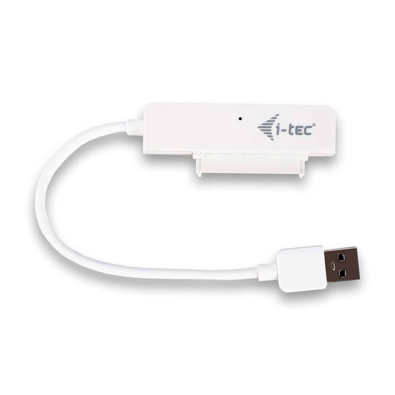 ITEC USB 30 Advance MySafe Easy Gehaeuse 6,4cm 2,5Zoll Festplattengehaeuse fuer SATA HDD Festplatten, integriertes Kabel, weiss