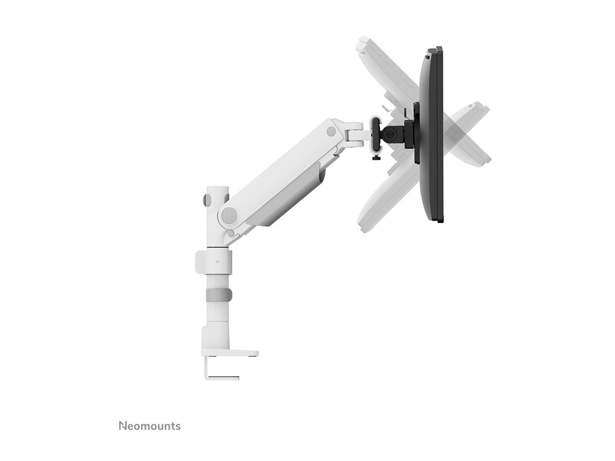 NEOMOUNTS Next One SL Desk Mount double display sliding VESA topfix clamp/grommet white