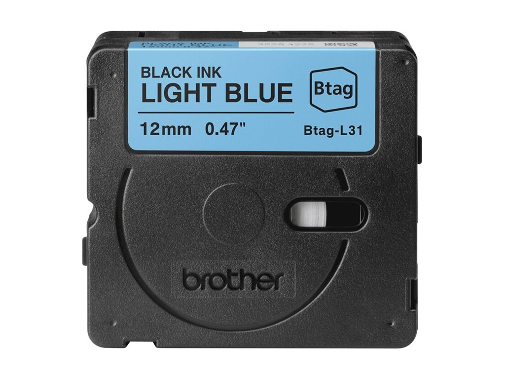 brother Schriftband Btag BTAGL31, 12 mm schwarz auf blau