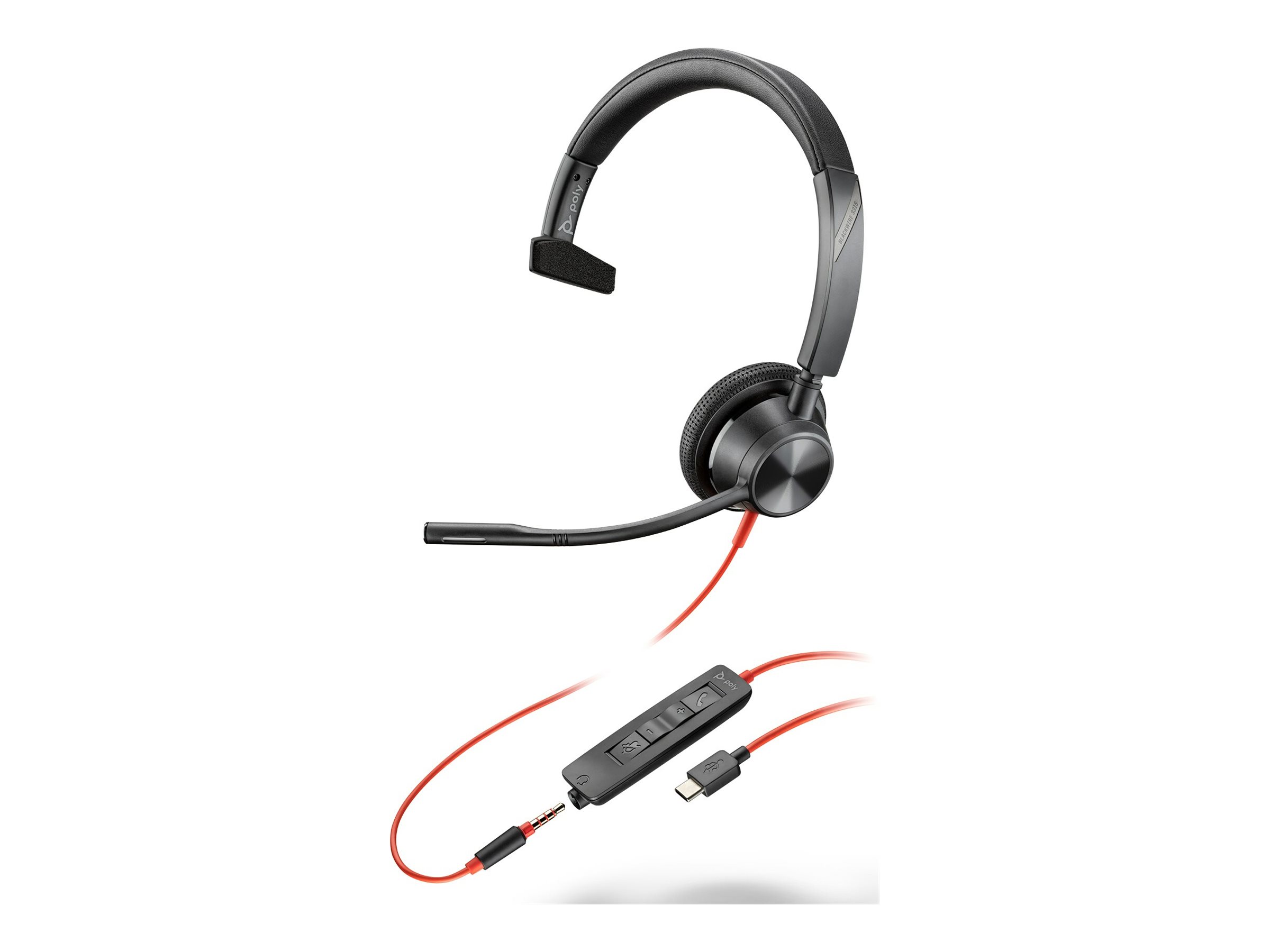 Poly Headset Blackwire C3315 Mono USB-C/A & 3,5 mm