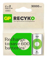 2 GP Akkus ReCyko+ Baby C 3.000 mAh