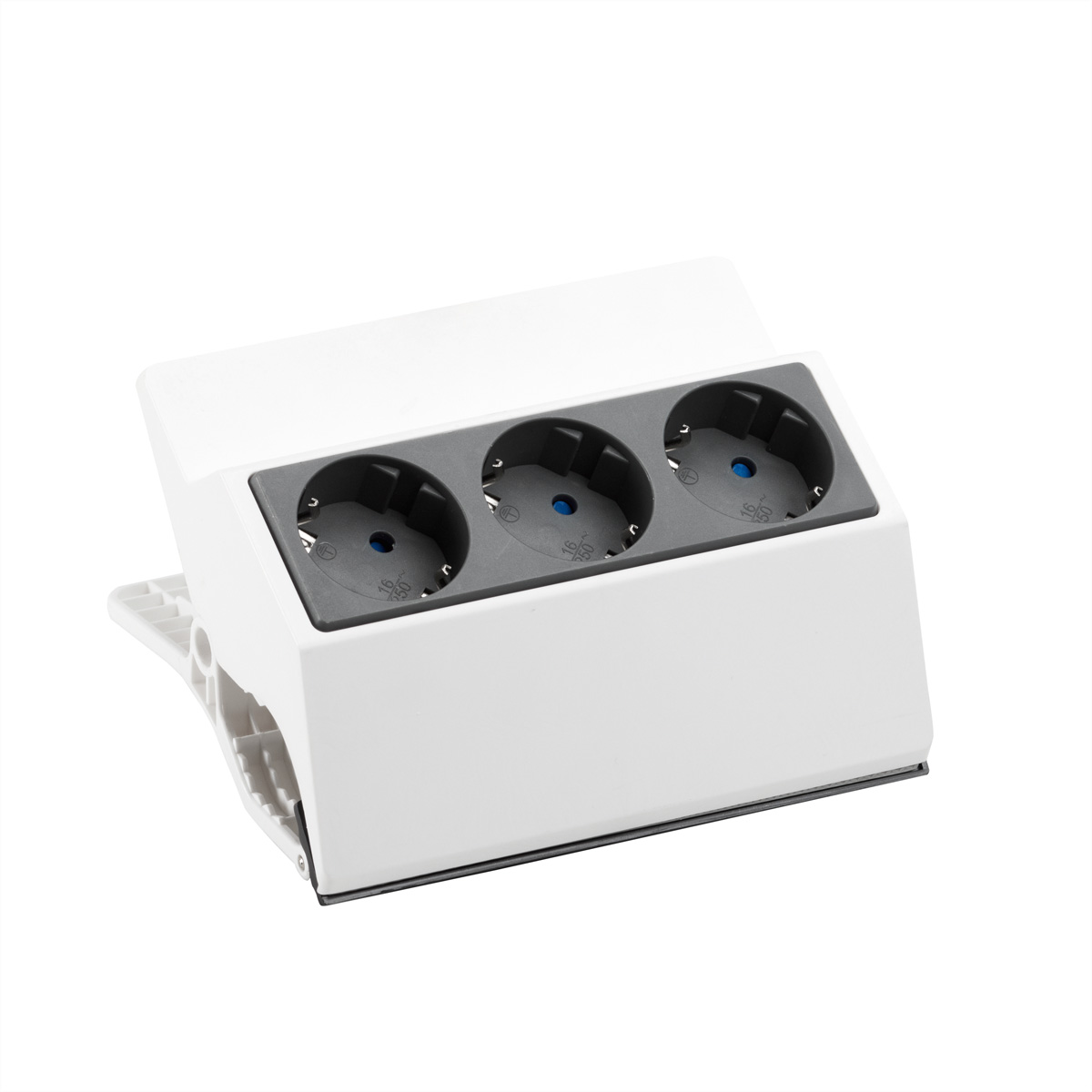 Bachmann Steckdosenleiste PEGGY 3-fach, dunkelgrau/weiss 3.0m, ohne Schalter Bachmann Steckdosenleiste PEGGY 3-fach, dunkelgrau/weiss 3.0m, ohne Schalter