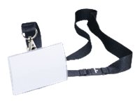 10 DURABLE Click Fold Namensschilder mit Textilband 9,0 x 5,4 cm