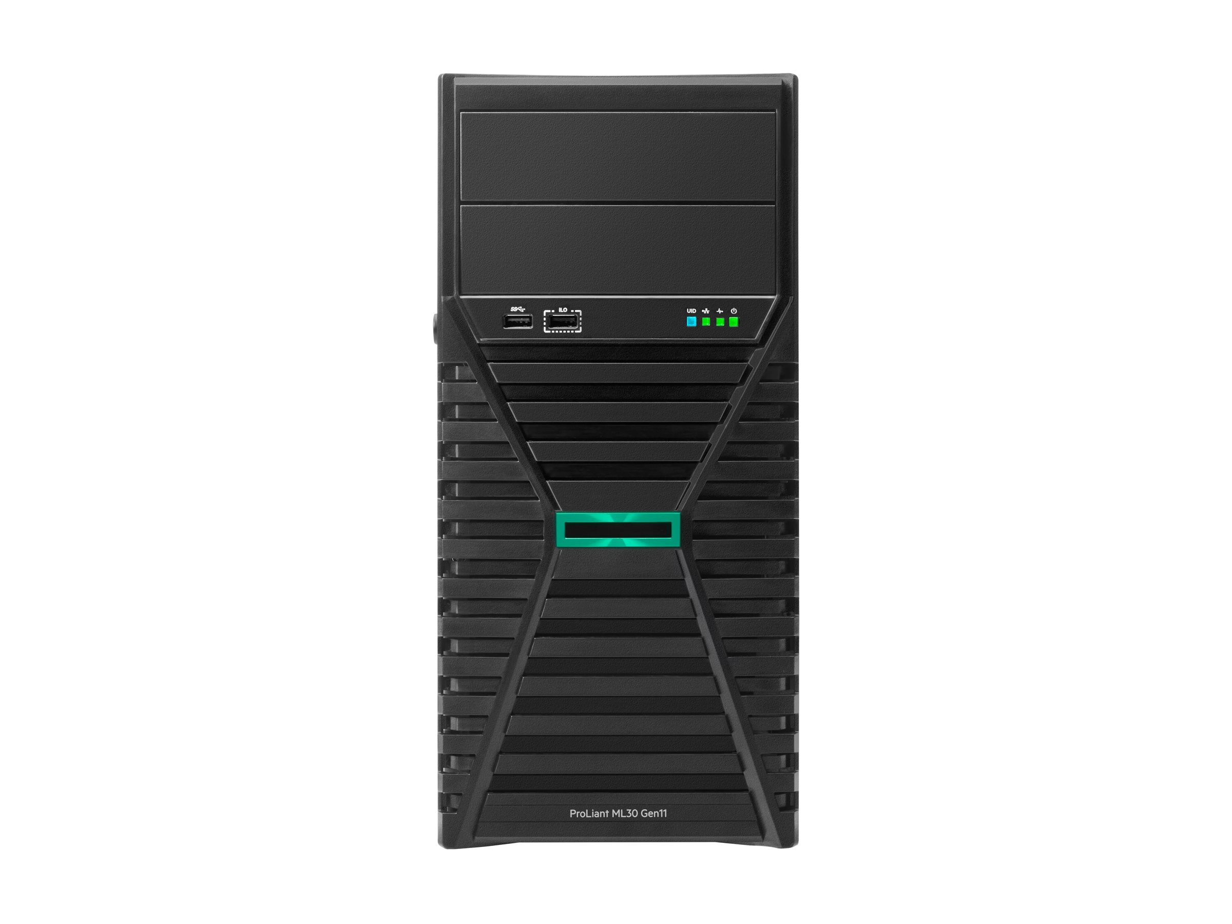 HPE ProLiant ML30 Gen11 Tower Xeon E-2434 4-Core 3.4GHz 1x32GB-U 4xLFF Hot Plug 2x960GB SSD VROC 800W Server