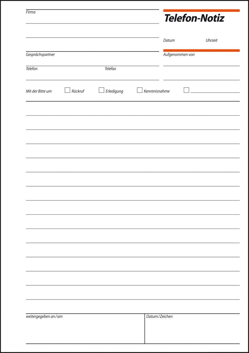 SIGEL Telefonnotiz Formularbuch TN515