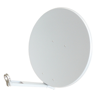 TELEVES Deutschland SAT-Spiegel weiss S660-W 67x71cm Guss-Feedhalter 40mm