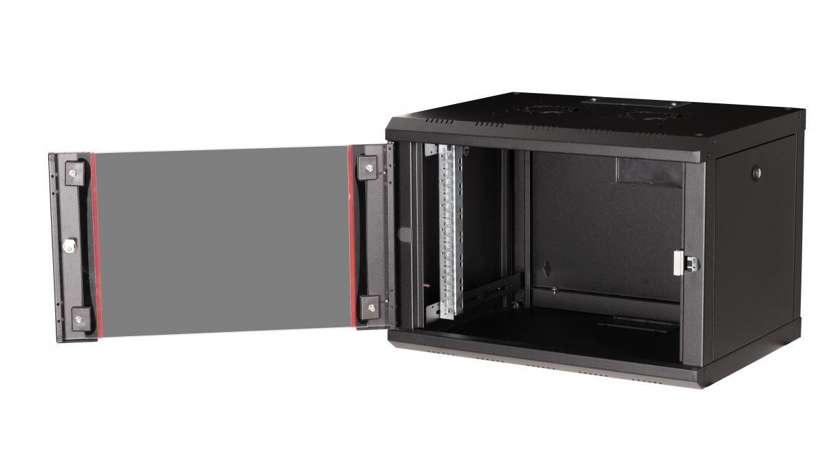 19 Netzwerkschrank Glastuer PM 600x450mm 7HE schwarz