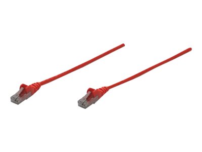 INTELLINET Netzwerkkabel Cat6 U/UTP 2,0m Rot RJ-45 Stecker / RJ-45 Stecker Vergoldete Kontakte Polybeutel