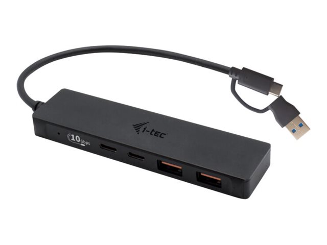 ITEC USBC Metal HUB 2xUSB 30 2xUSBC 5Gbps ohne netzteil ideal fuer Notebook Ultrabook Tablet PC