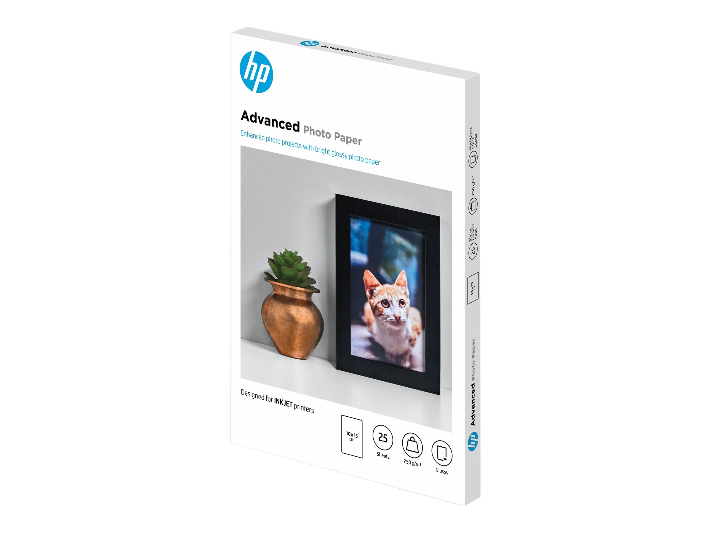 HP original Q8691A Advanced glossy photo paper Ink cartridge 250g/m2 100x150mm 25 sheets 1-pack borderless HP original Q8691A Advanced glossy photo paper Ink cartridge 250g/m2 100x150mm 25 sheets 1-pack borderless