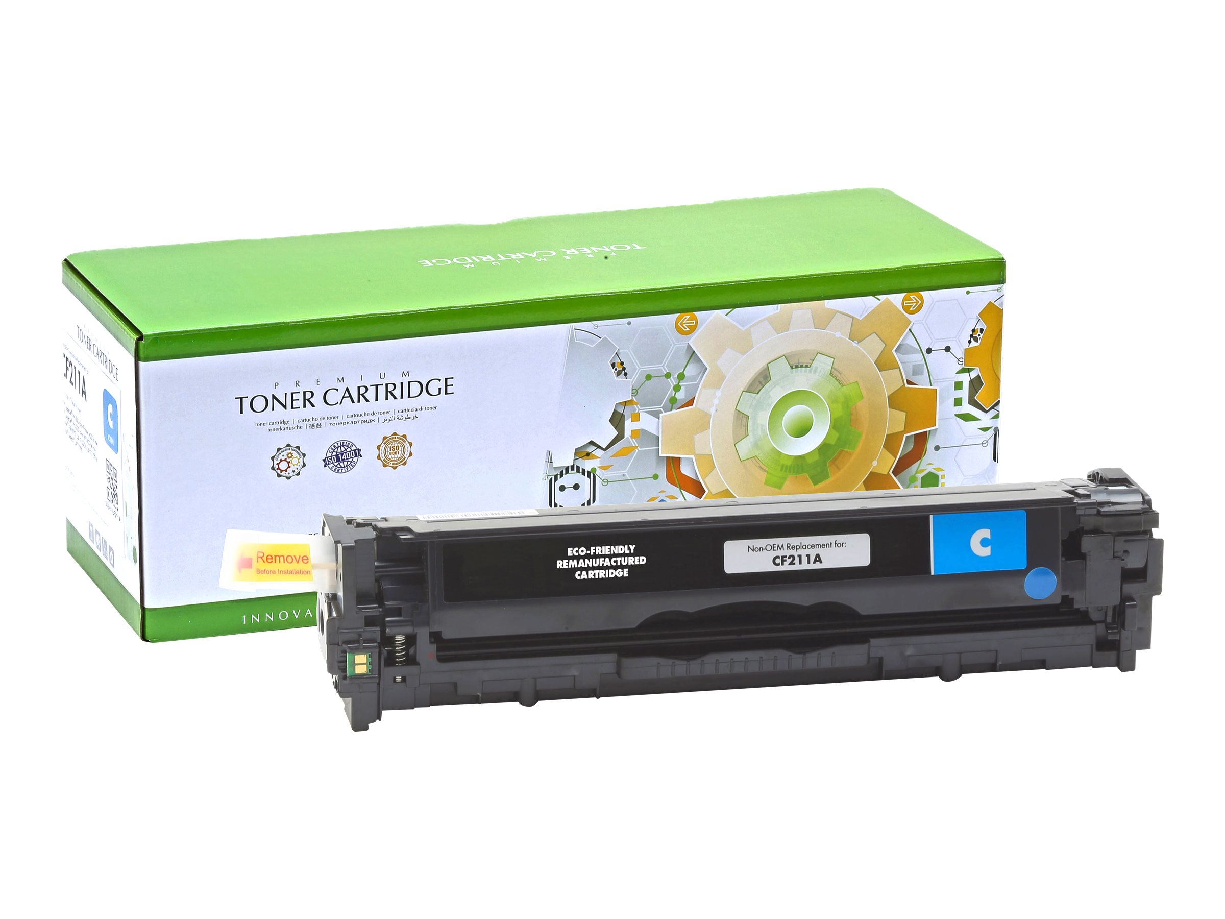 STATIC Toner cartridge compatible with HP CB541A/CE321A/CF211A/Canon 1979B002 cyan remanufactured 1.400 pages STATIC Toner cartridge compatible with HP CB541A/CE321A/CF211A/Canon 1979B002 cyan remanufactured 1.400 pages