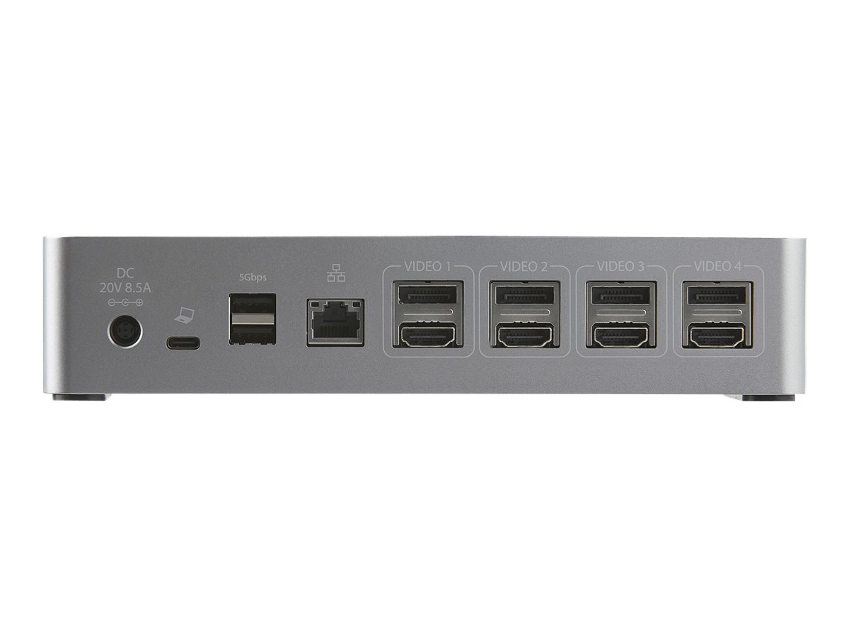STARTECH.COM USB-C Dock 4K 60Hz Quad Monitor DisplayPort & HDMI Universal USB C Docking Station 100W Power Delivery Hub 1C 3A