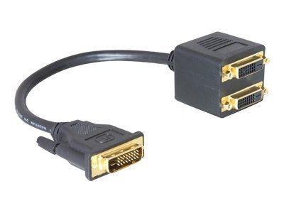 Delock Adapter DVI 25 Stecker zu 2x DVI 25 Buchse