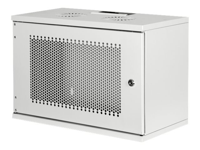 DIGITUS 7HE Wandgehaeuse SOHO unmontiert 370x540x400mm perforierte Fronttuer grau Farbe grau RAL 7035