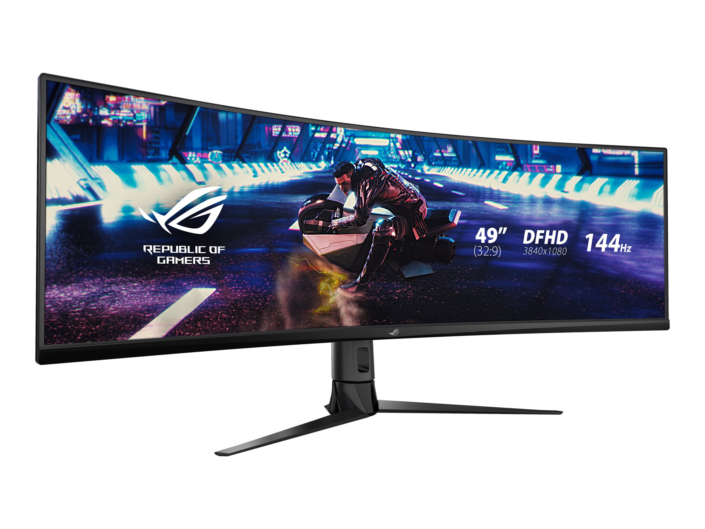 ASUS Display XG49VQ 124,46cm 49Zoll Gaming Curved DFHD 144Hz 3840x1080 Freesync 2 HDR 4ms 219 USB HDMI DP Speaker