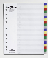 DURABLE Ordnerregister Vollformat, ueberbreite blanko blau, gelb, rot, gruen, grau 20-teilig, 1 Satz DURABLE Ordnerregister Vollformat, ueberbreite blanko blau, gelb, rot, gruen, grau 20-teilig, 1 Satz