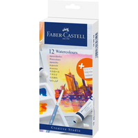 12 FABER-CASTELL Aquarellfarben farbsortiert 12 x 9,0 ml