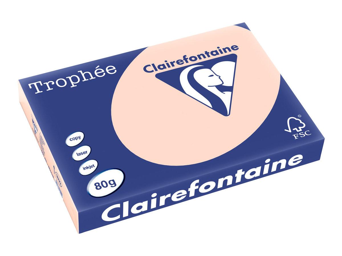 Clairefontaine Kopierpapier Trophée lachs DIN A3 80 g/qm 500 Blatt