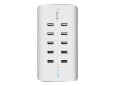 Belkin 10Port USBLadestation,120W, 2,4A pro Port, Weiss