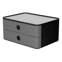 HAN Schubladenbox Smart Box ALLISON granite grey 112019D, DIN A5 mit 2 Schubladen, 1 St