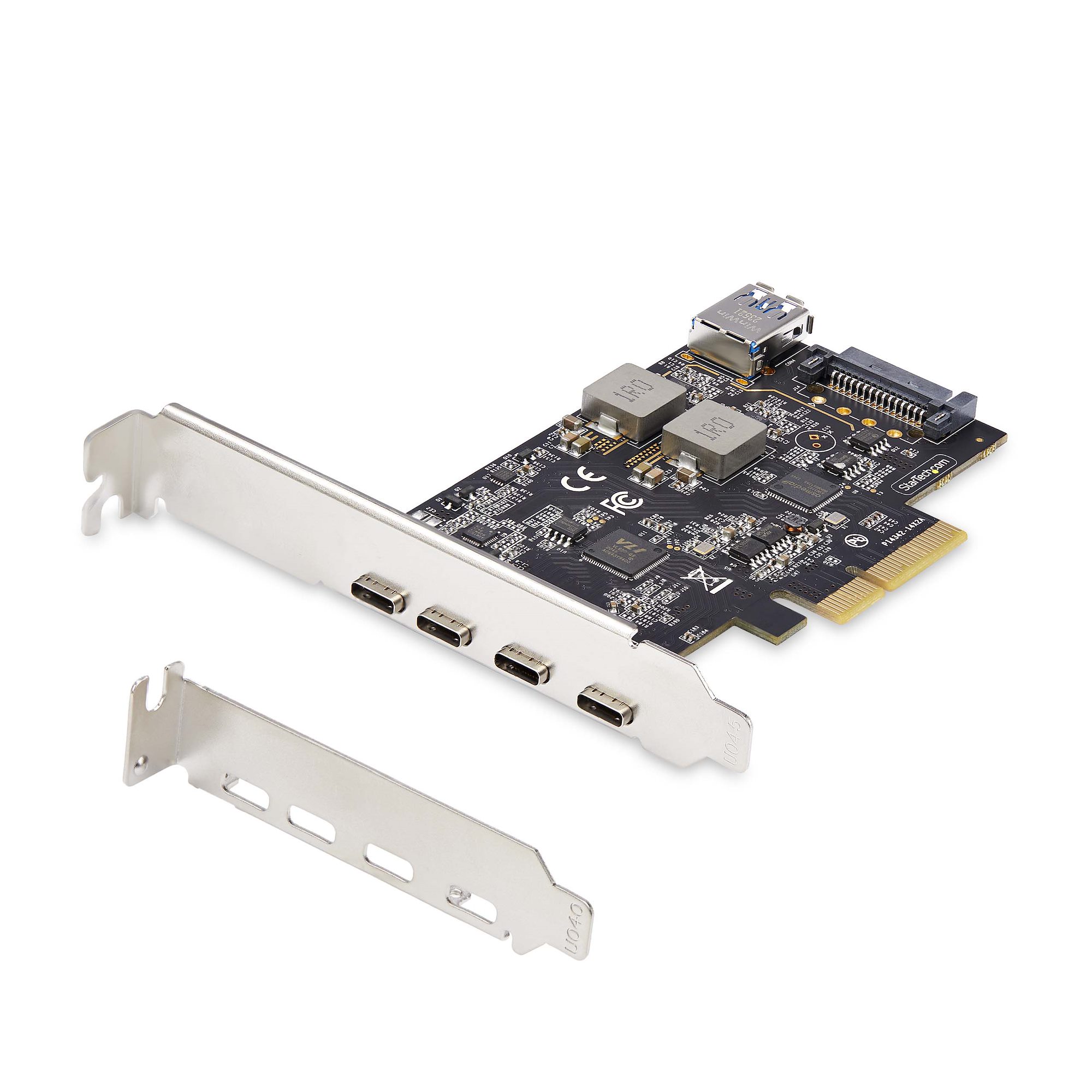 STARTECHCOM 5Port USBC PCIe Karte USB 32 10 Gbit USB C PCI Express USB C Erweiterungskarte 4x USBC 1x USBA Intern