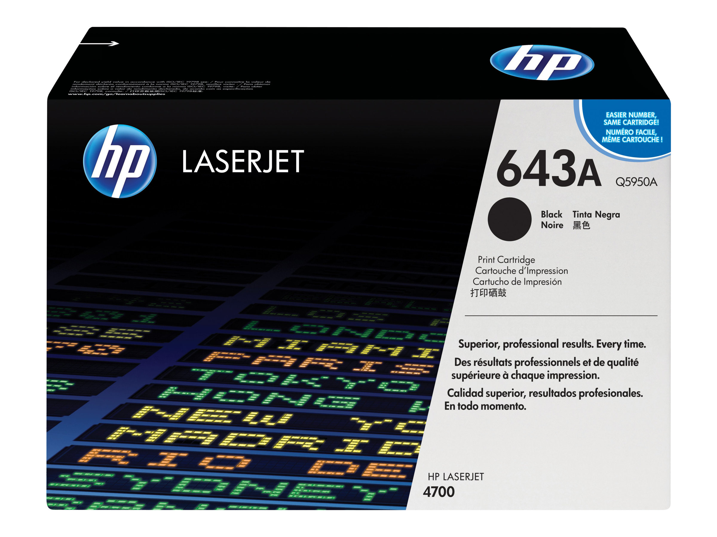 HP 643A (Q5950A) schwarz Tonerkartusche HP 643A (Q5950A) schwarz Tonerkartusche